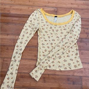 We The Free Floral Long Sleeve Top